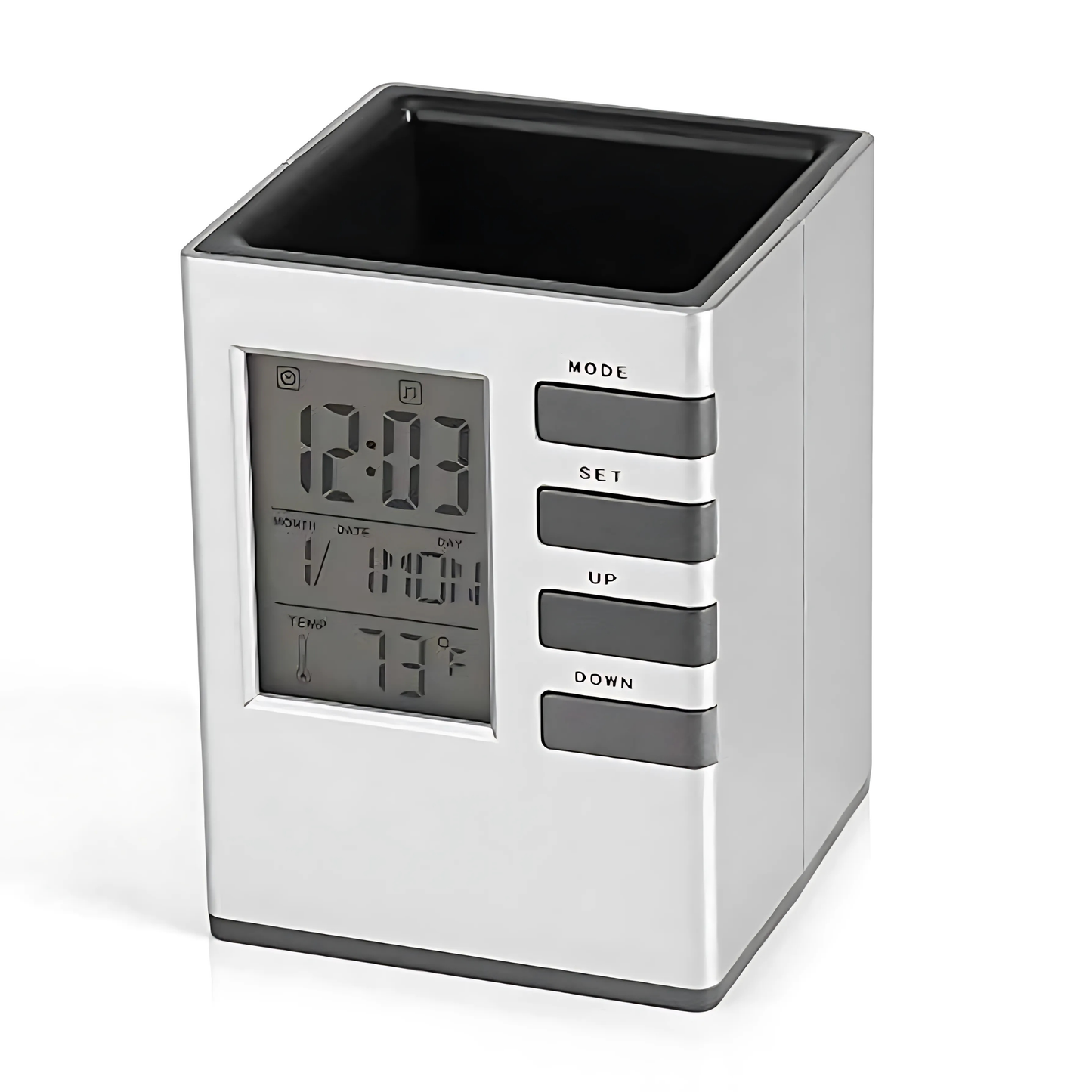 Fyxible™ Smart Pen Stand with Clock & Temperature Display