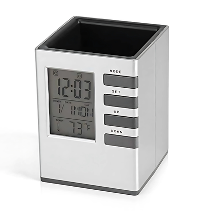 Fyxible™ Smart Pen Stand with Clock & Temperature Display