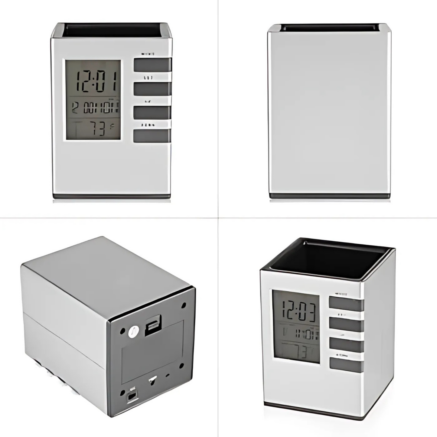 Fyxible™ Smart Pen Stand with Clock & Temperature Display